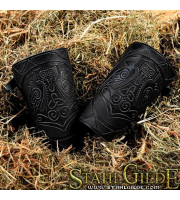 Leather Cuff Armor Thor's Hammer Mjolnir  Scale design 